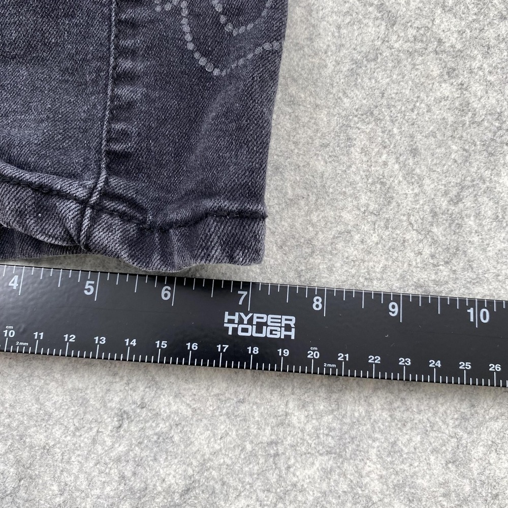 True Religion Jeans Girls 10 (24x22) Black Leila Mid Rise Wide Leg *MINOR STAIN* - Picture 6 of 16
